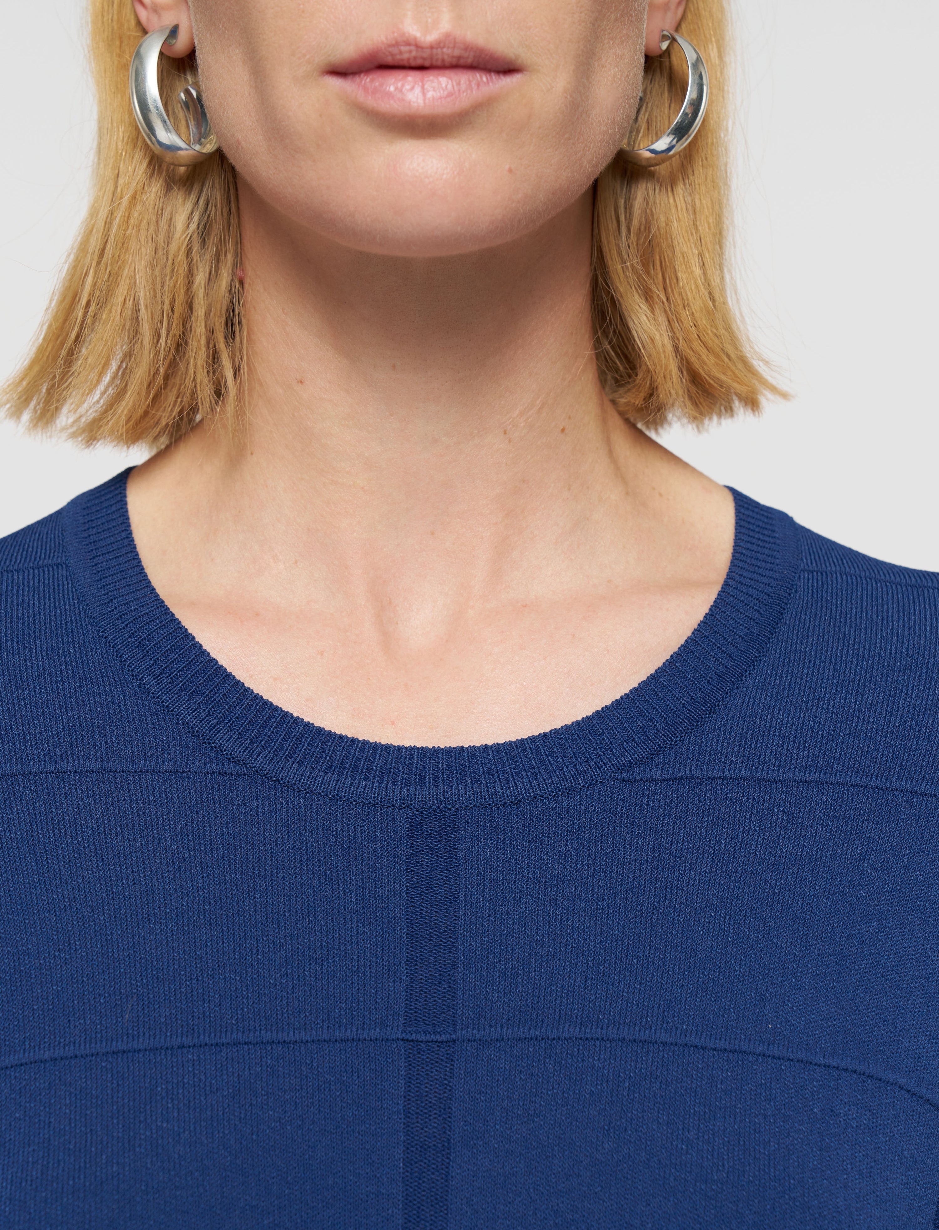 Viscose Grid Knit T-Shirt - 5