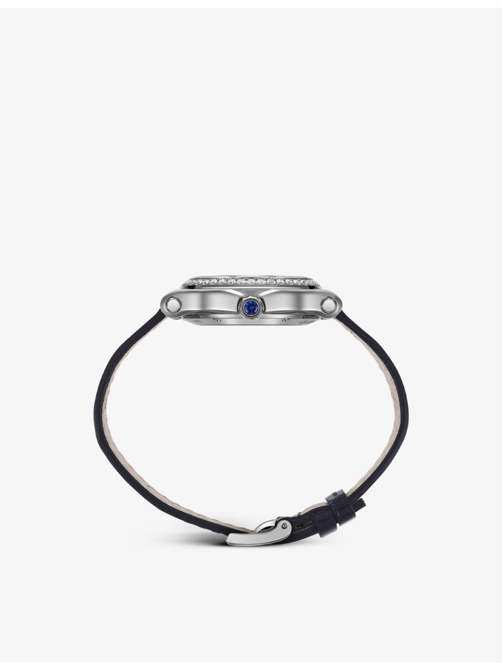 278608-3003 Happy Sport alligator-embossed leather, stainless-steel and 1.49ct diamond self-winding  - 2