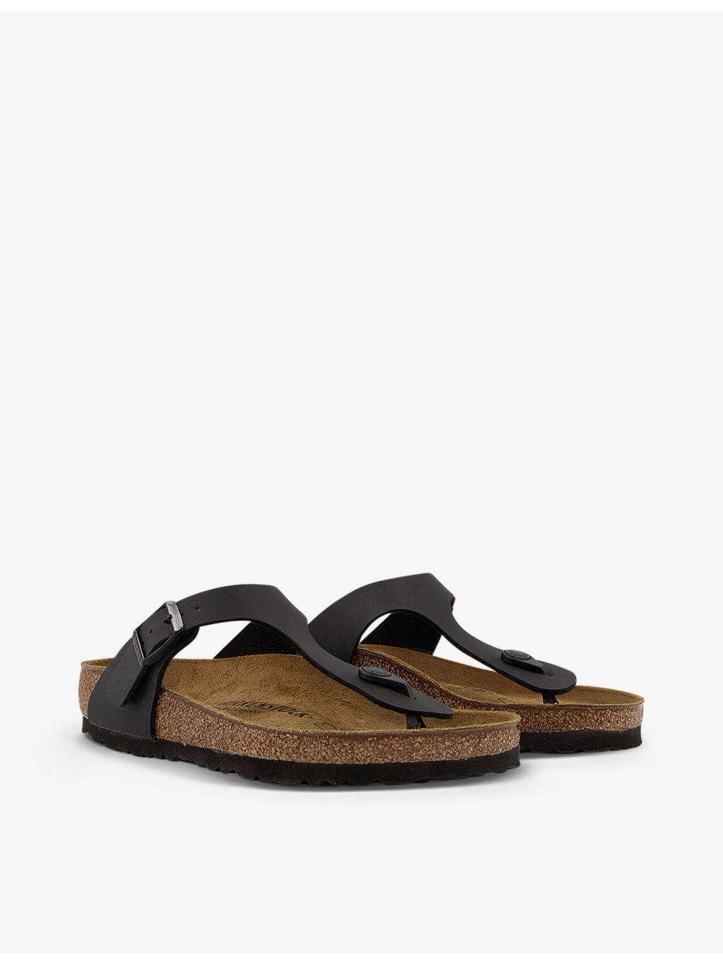 Branded-hardware faux-leather thong sandals - 3