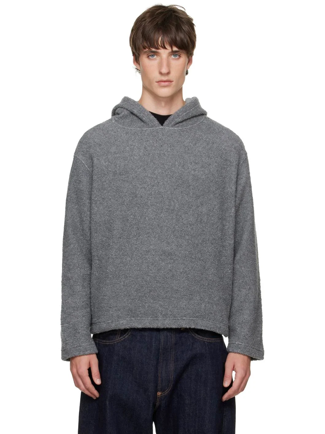 Gray Wool Hoodie - 1