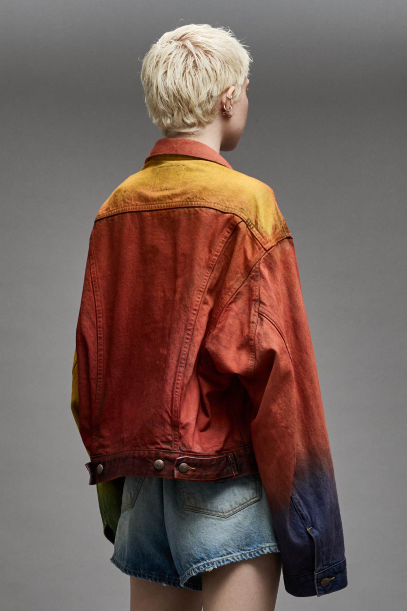 ELI BOXY TRUCKER JACKET - MULTICOLOR SPRAY DYE - 6