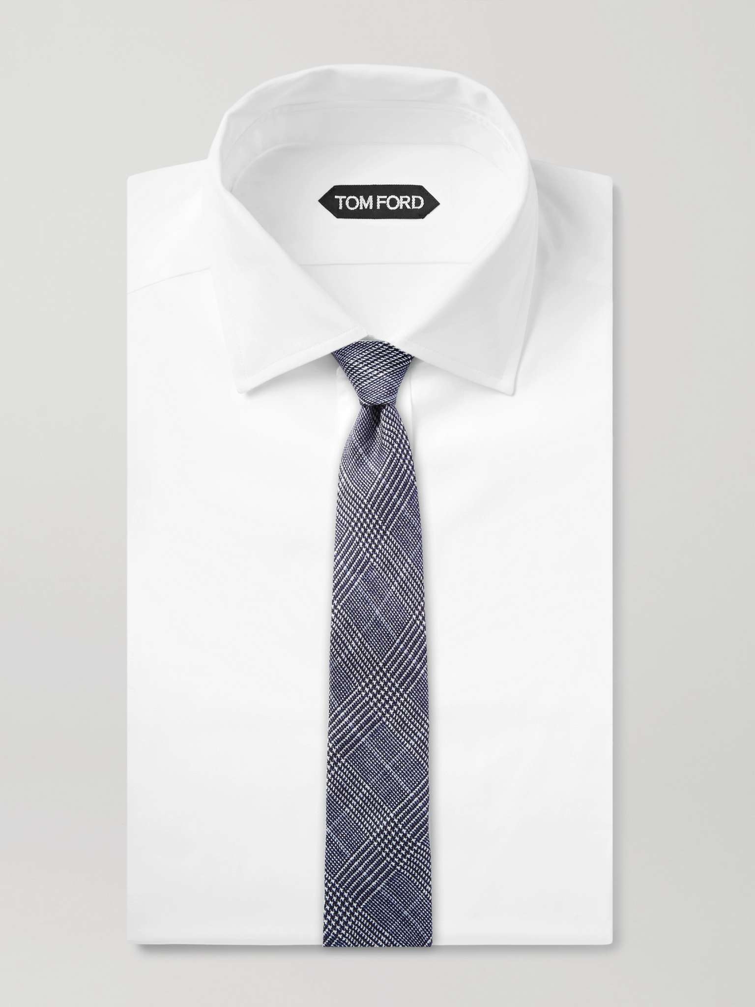 8cm Linen and Silk-Blend Jacquard Tie - 2