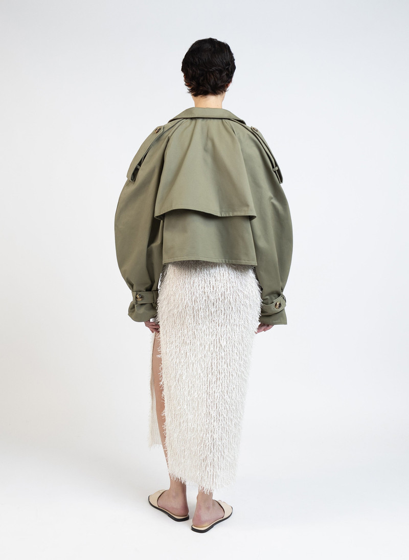 Elleme Cropped Trench Coat/Khaki outlook