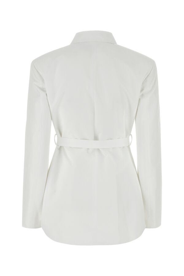 ジャケット VALENTINO SS24 White poplin overcoat (4B0CJ3E55DN 001) White poplin overcoat – G&B