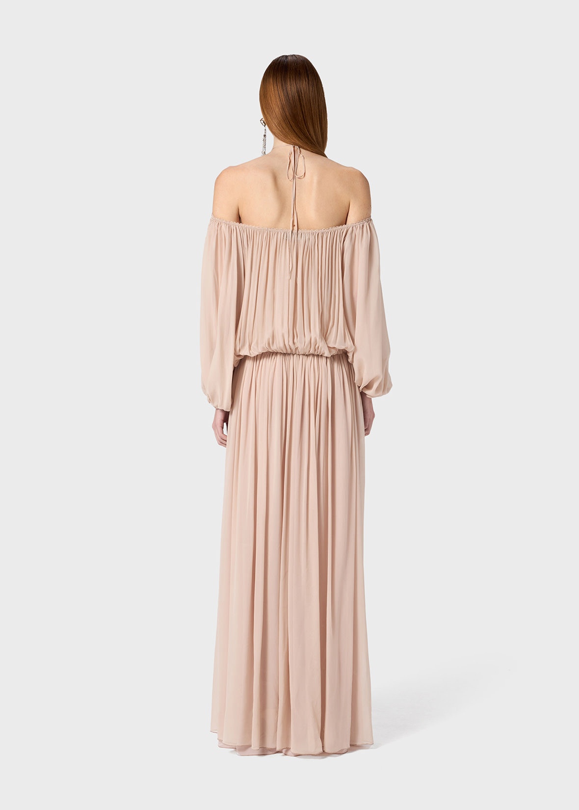 LONG DRESS WITH 3D FLOWER DECORATION - 4