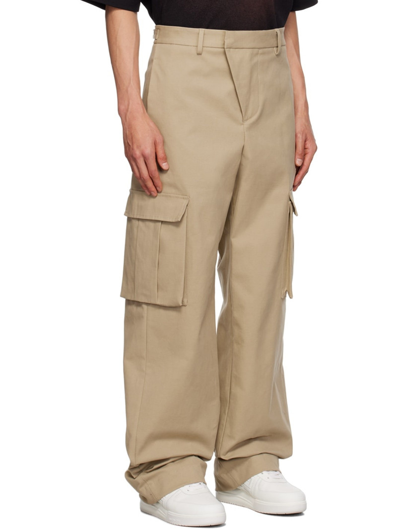 Beige Cinch Cargo Pants 2