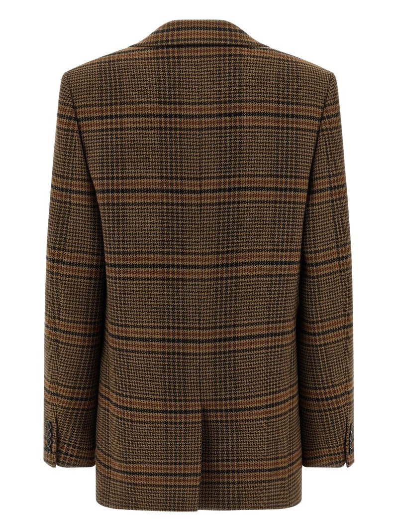SAINT LAURENT Prince of Wales-check blazer outlook