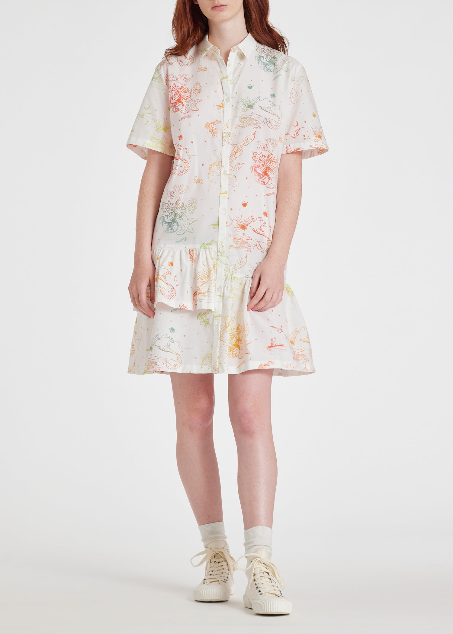 Cotton 'Sea Tales' Shirt Dress - 5