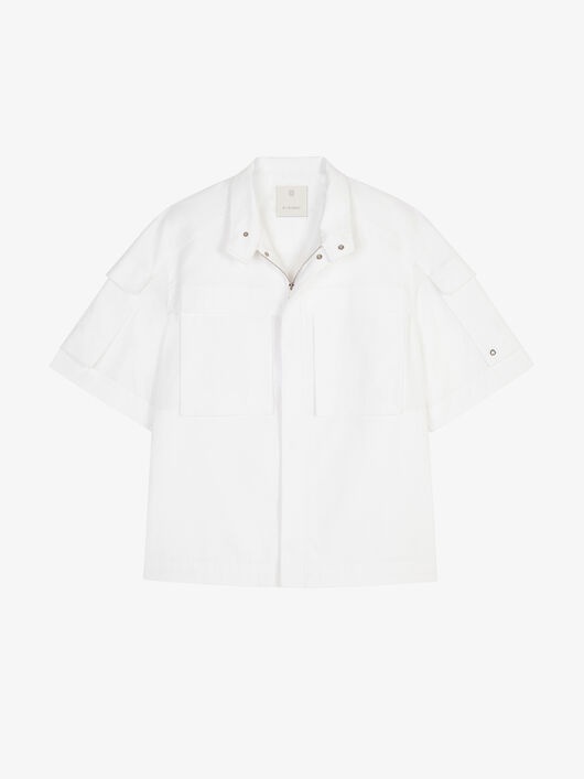MULTIPOCKETS SHIRT IN POPLIN - 1