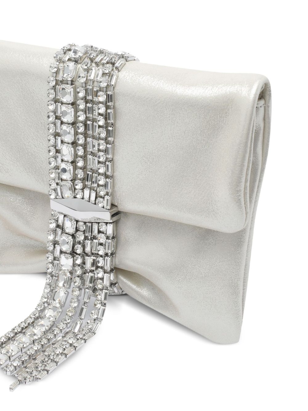 medium Zandra crystal-embellished clutch bag - 4