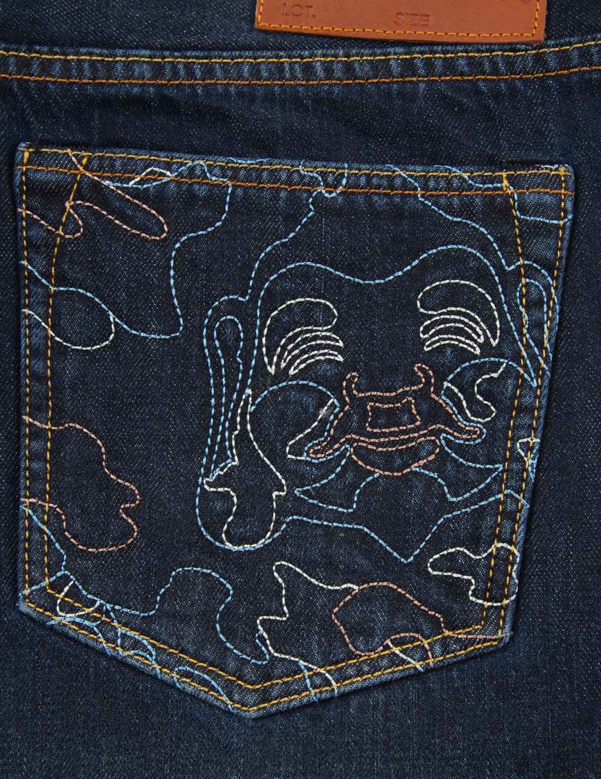 GODHEAD CAMOUFLAGE EMBROIDERY SLIM-FIT JEANS #2010 - 9
