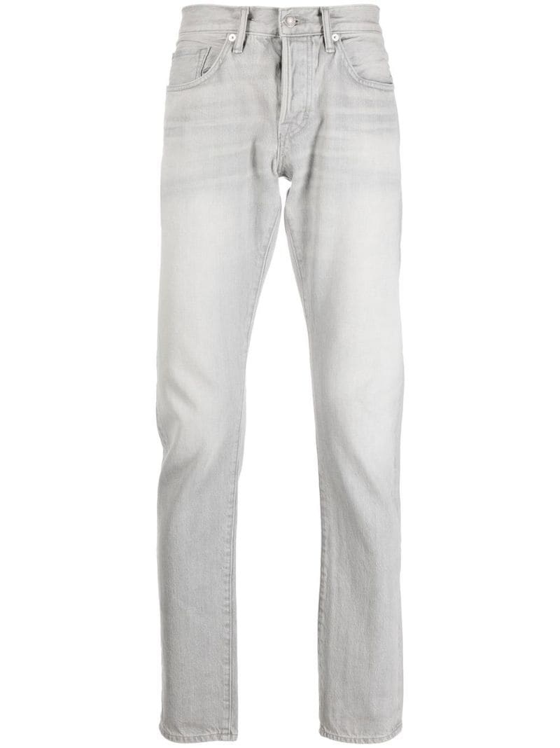 stonewashed skinny-cut jeans - 1