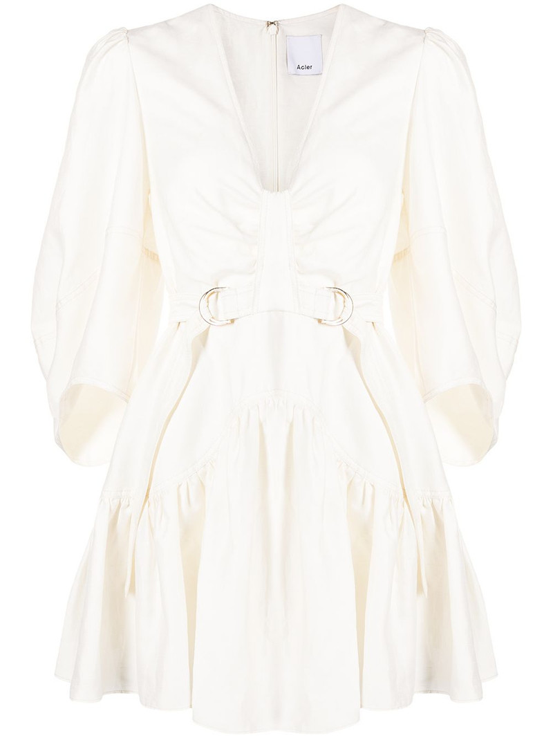 double-belt flared dress 1