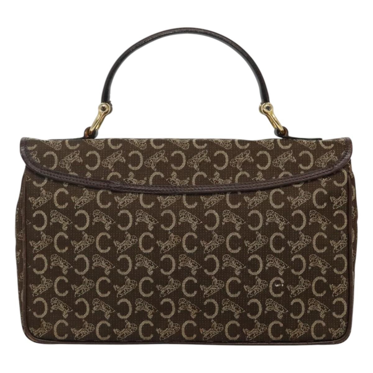CELINE C Sulky Hand Bag Brown Gold - 3