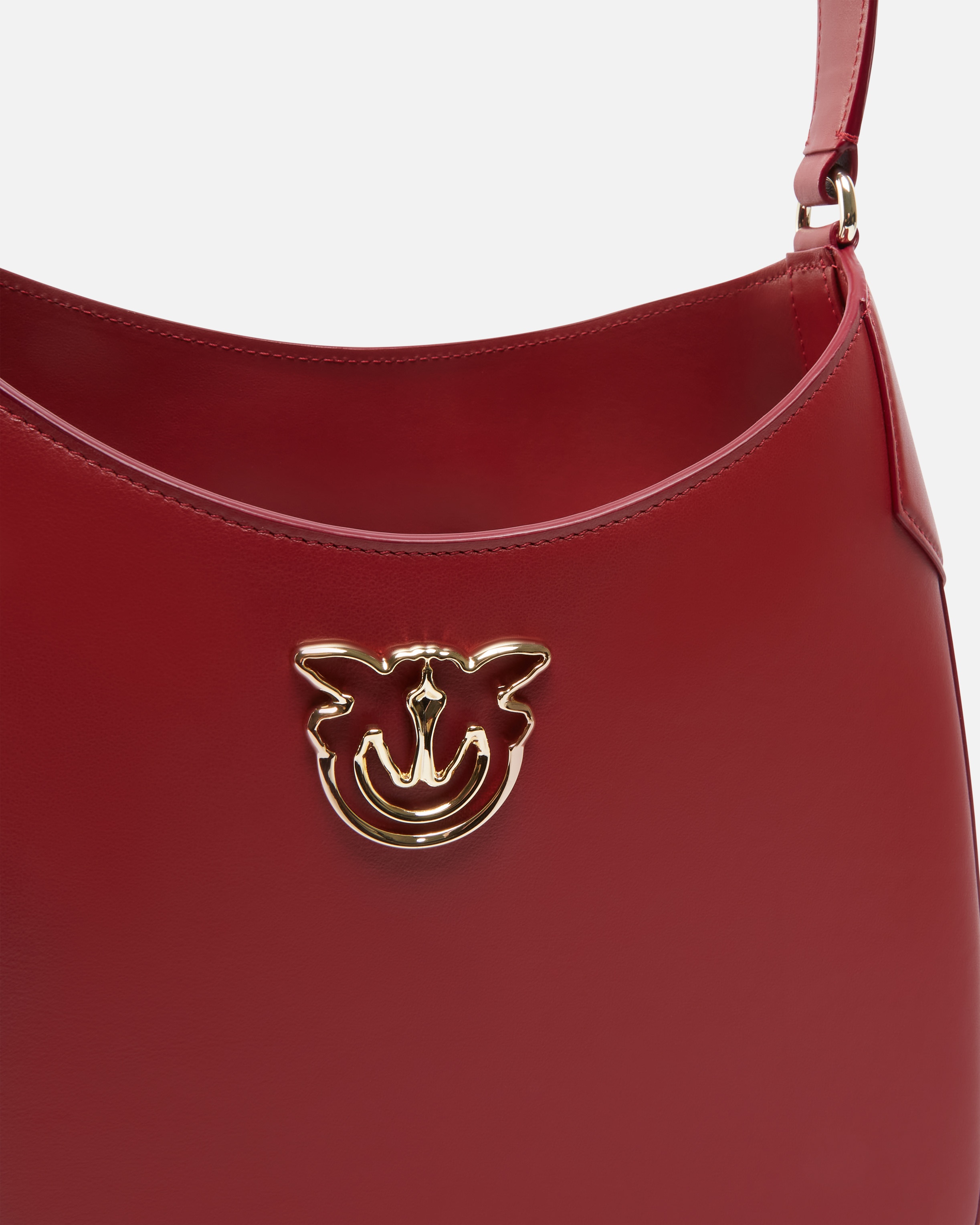 SMOOTH LEATHER HOBO SHOULDER BAG PINKO GALLERIA. - 3