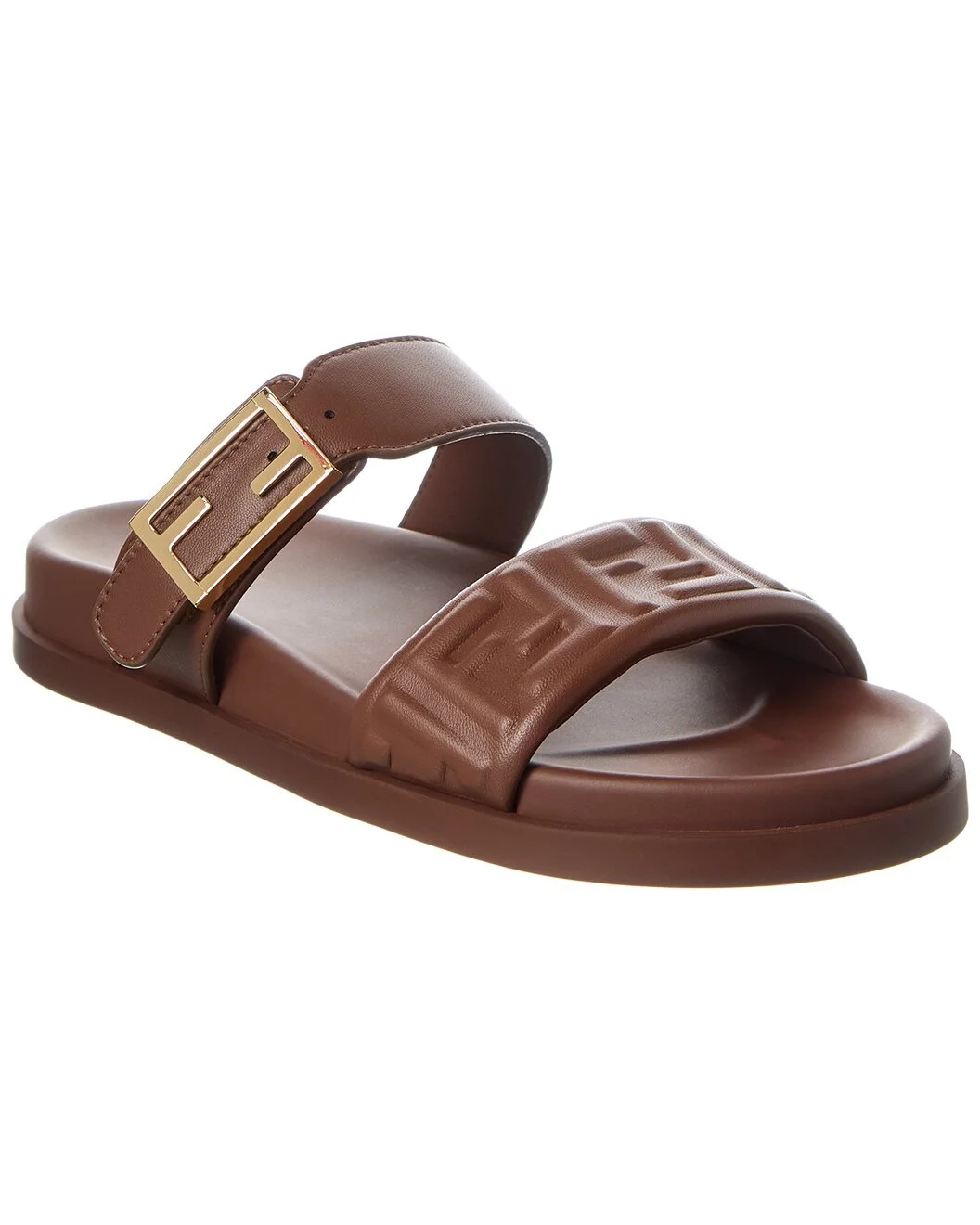 FENDI Feel FF Leather Sandal - 1
