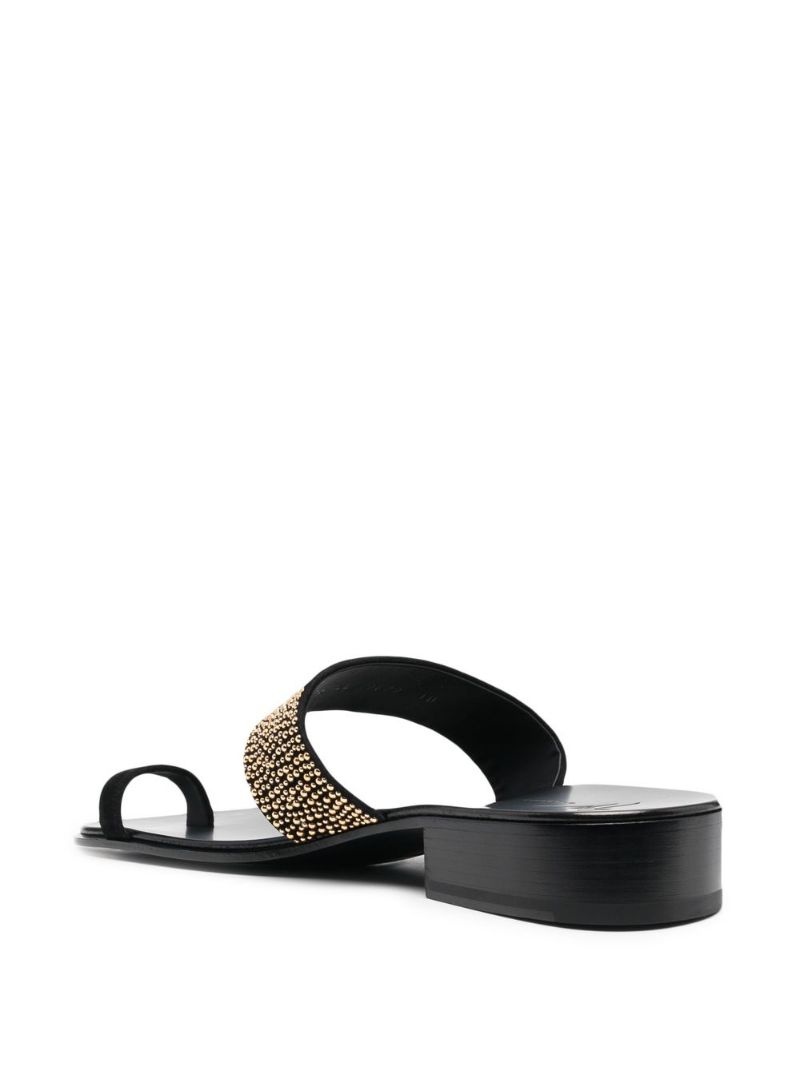 single toe-strap detail sandals - 4