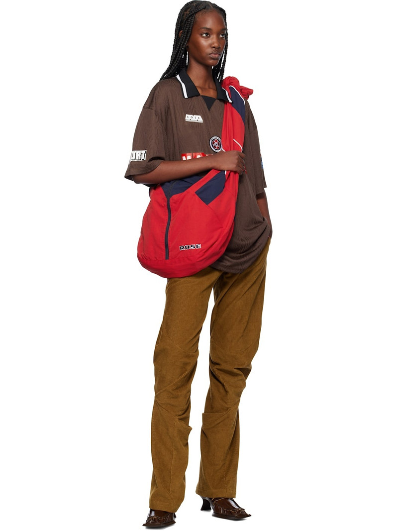 Red & Navy Track Jacket Tote 4
