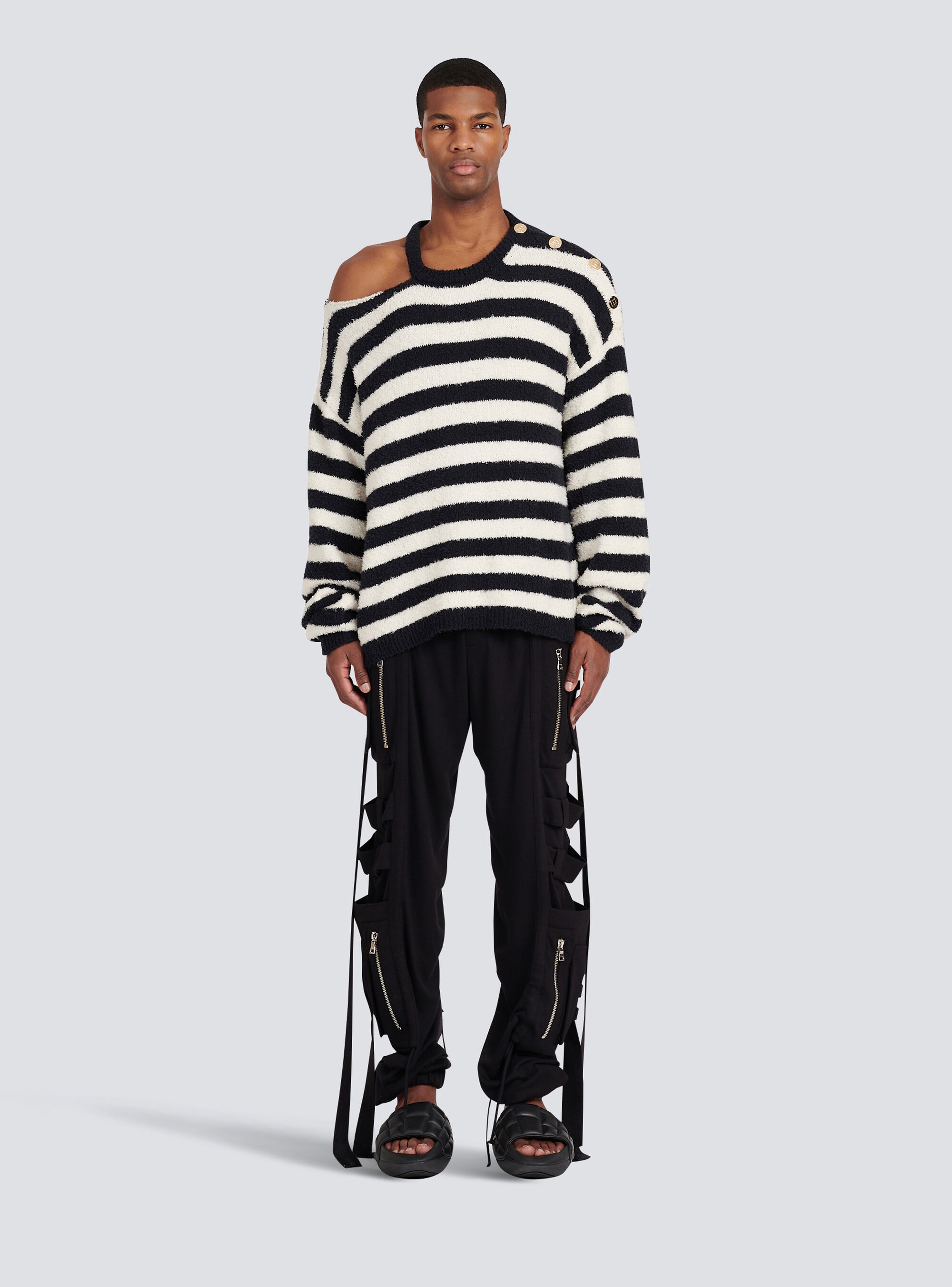 Striped cotton sweater - 3