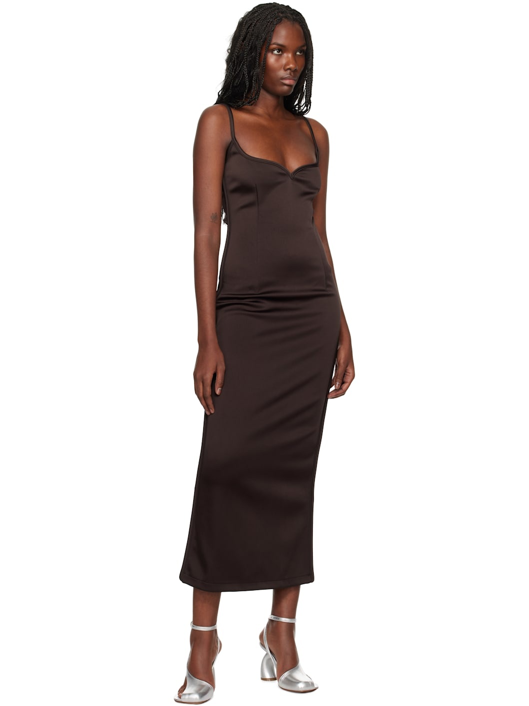 Brown 09 Heart Midi Dress - 4