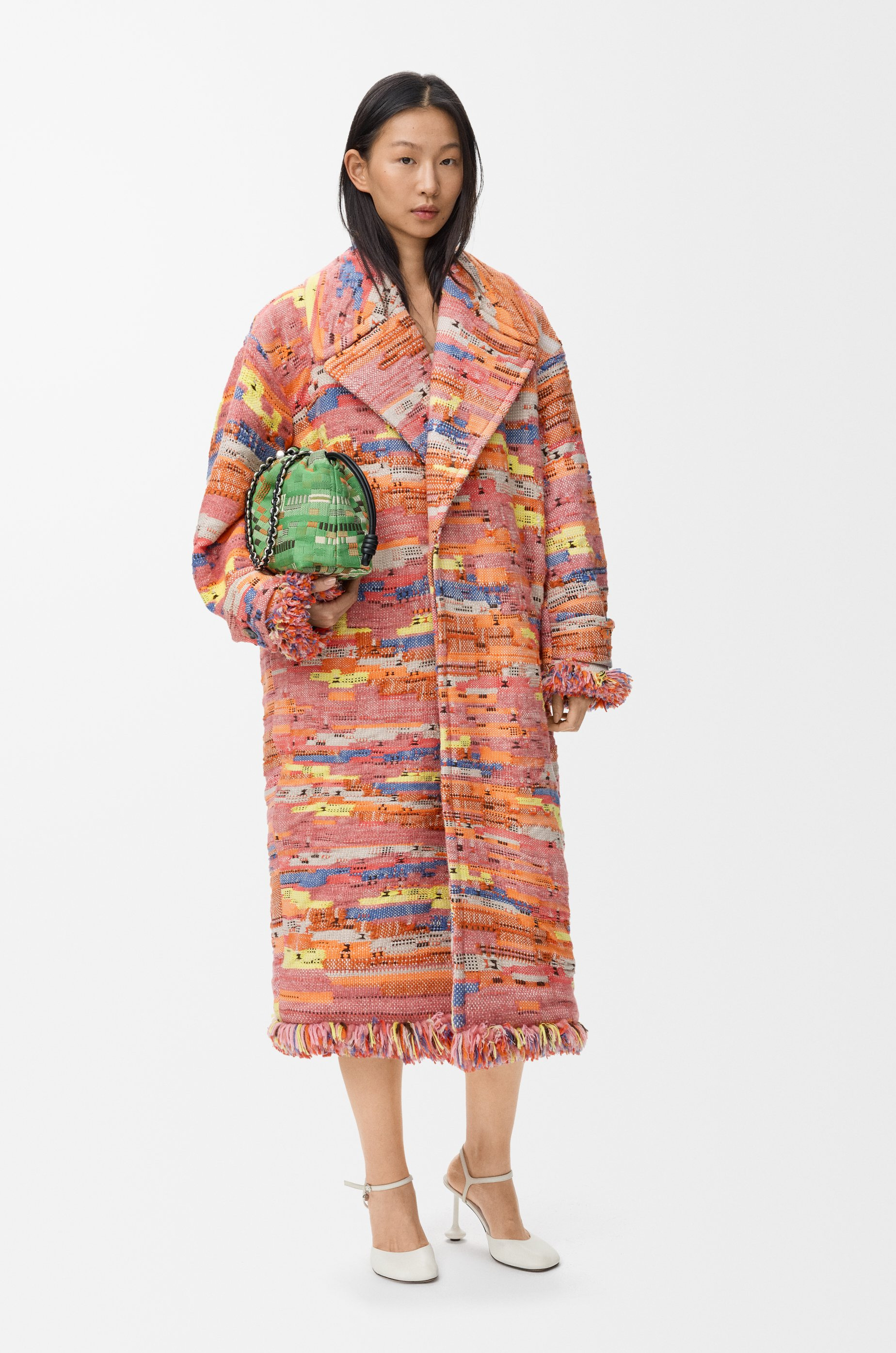 Coat in wool blend jacquard - 2