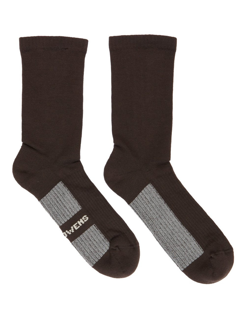 Rick Owens Brown Glitter Socks outlook