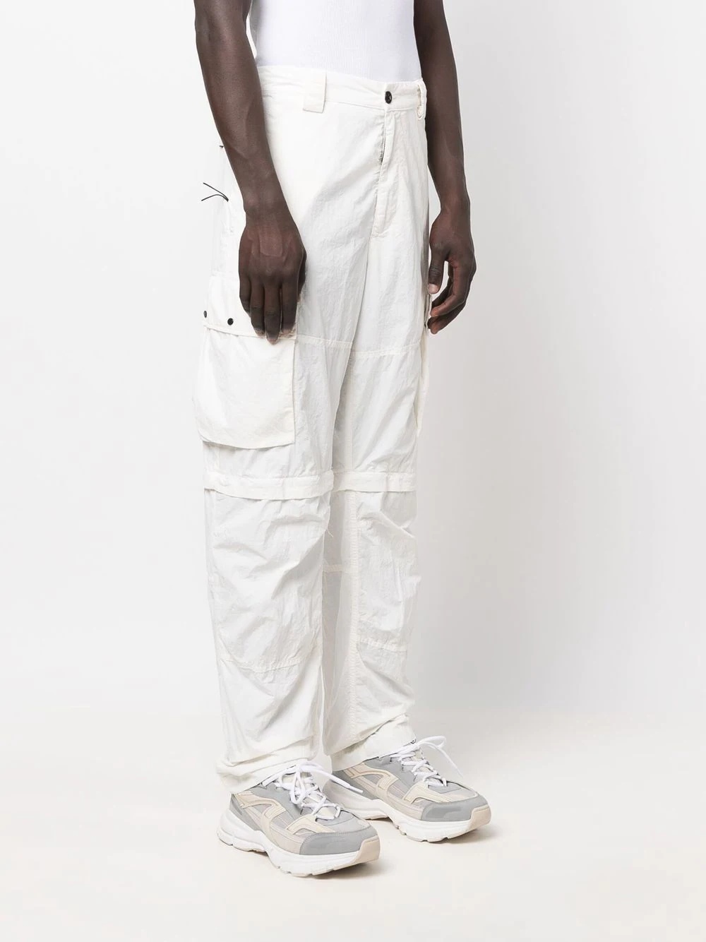 detachable-panel detail trousers - 3