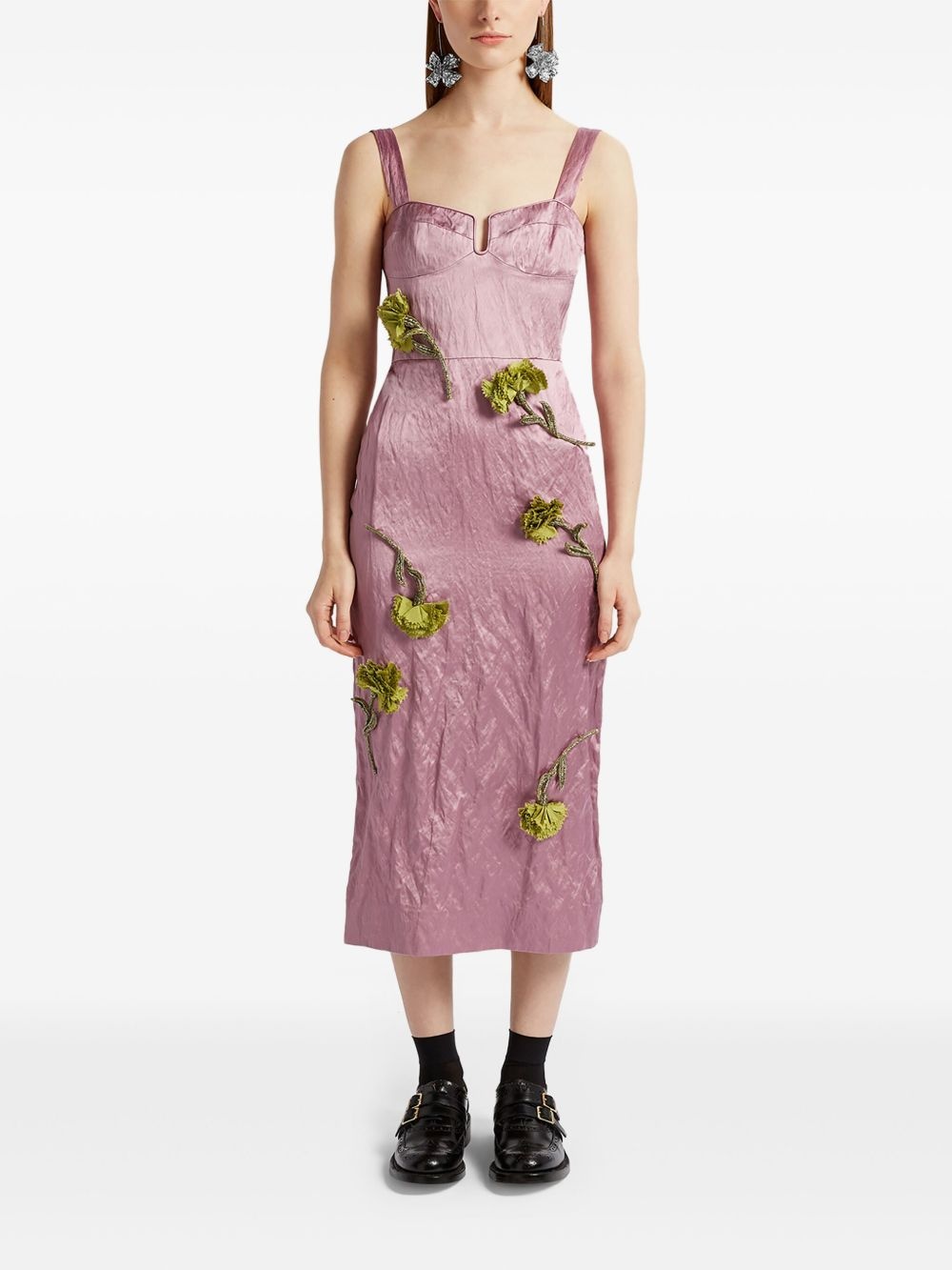 bustier-neckline cocktail dress - 2