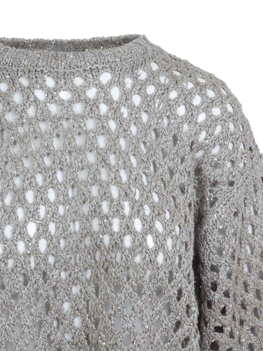 open-knit short-sleeve sweater - 4