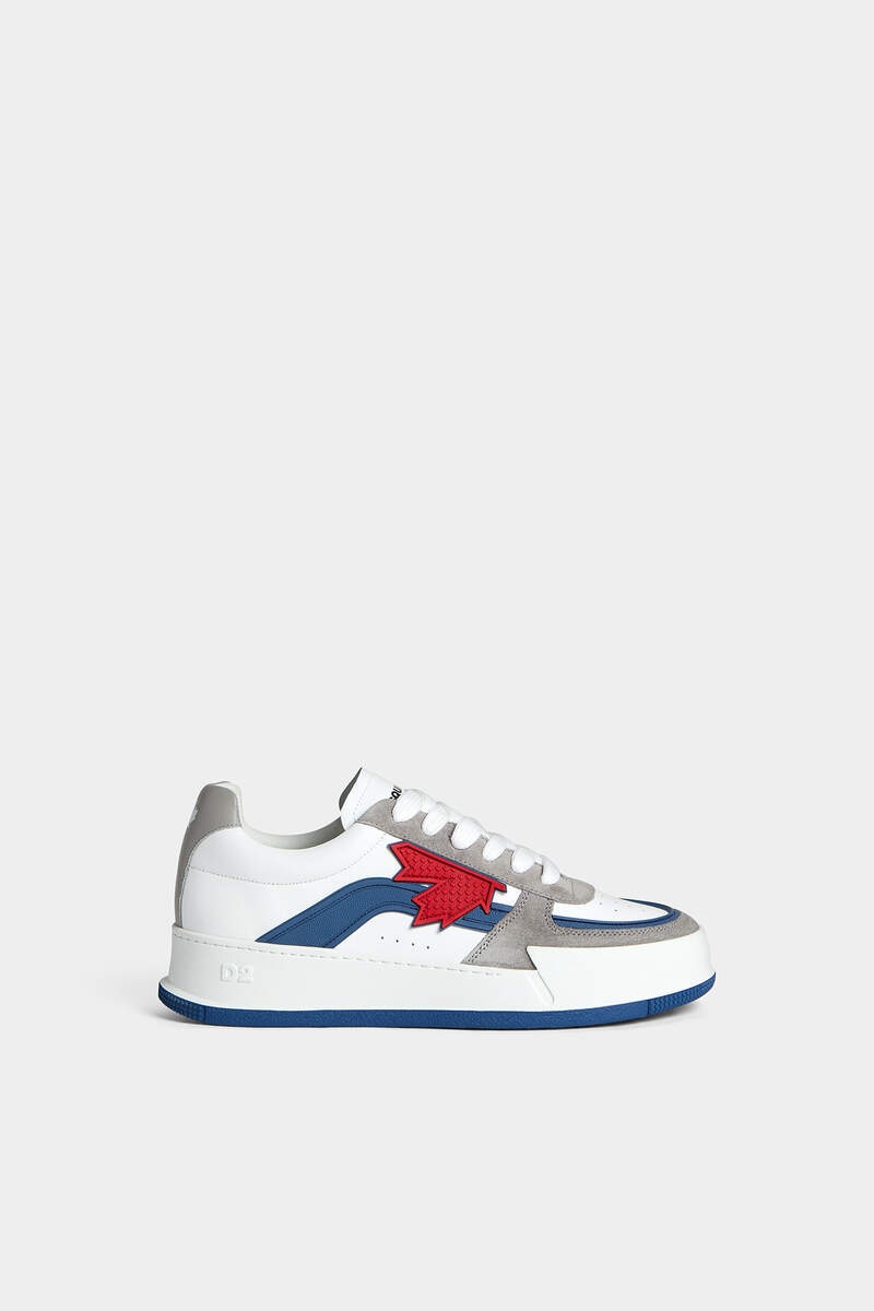 Dsquared2 Kids maple-leaf leather sneakers - White