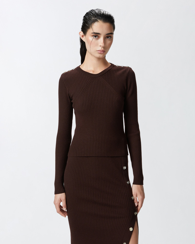 LONG-SLEEVED RIBBED WOOL SWEATER 3