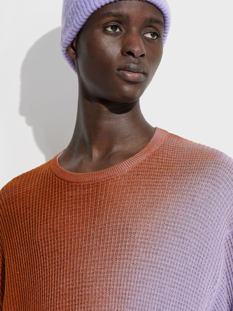 ZEGNA X THE ELDER STATESMAN COTTON AND CASHMERE T-SHIRT 4