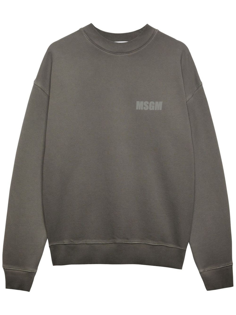 logo-print cotton sweatshirt 1