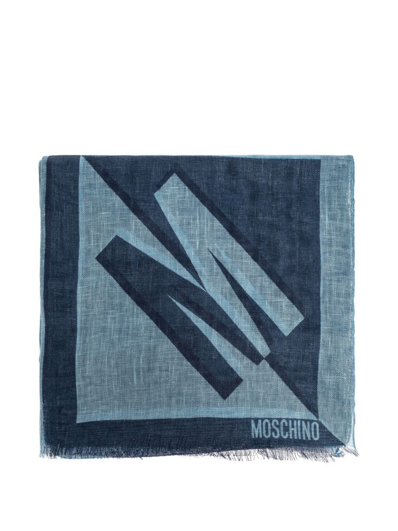logo-print scarf 1