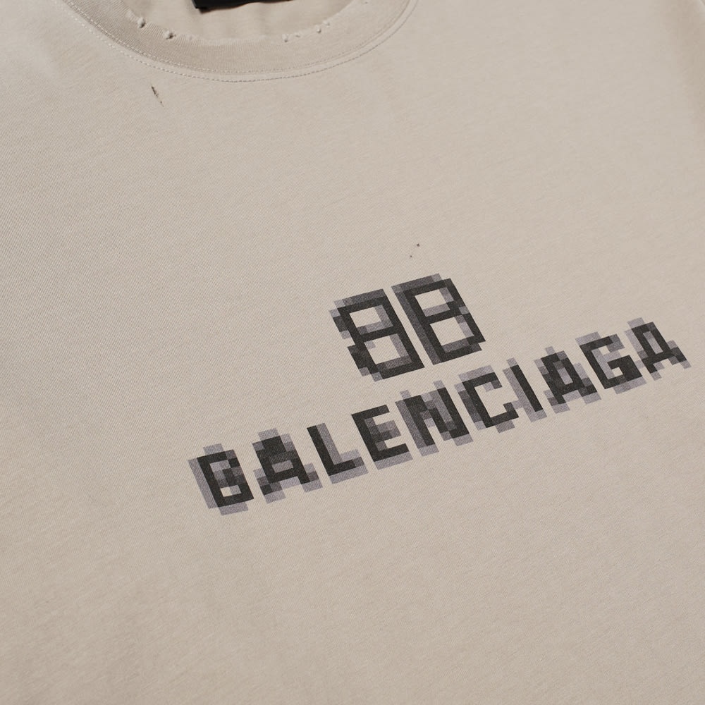 Balenciaga Oversized Pixelated Logo Tee - 2