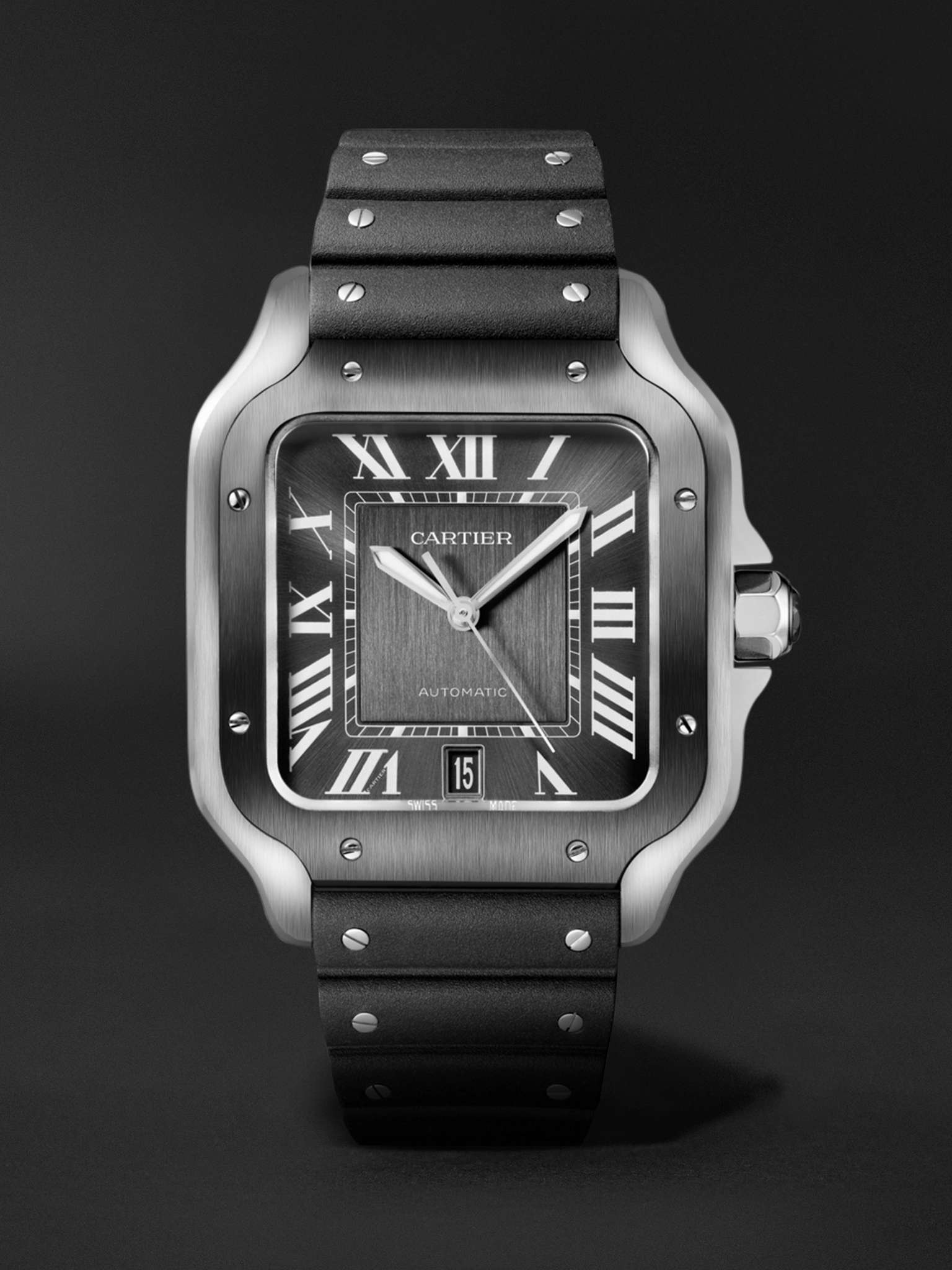 Santos de Cartier Automatic 39.8mm Steel Watch, Ref. No. WSSA0037 - 5