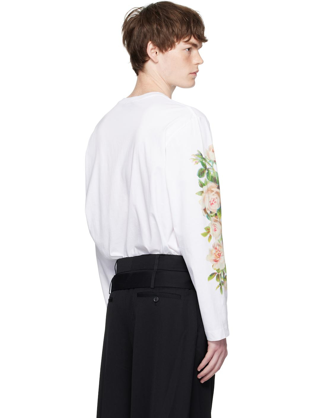 White Rose Bouquet Long Sleeve T-shirt - 3