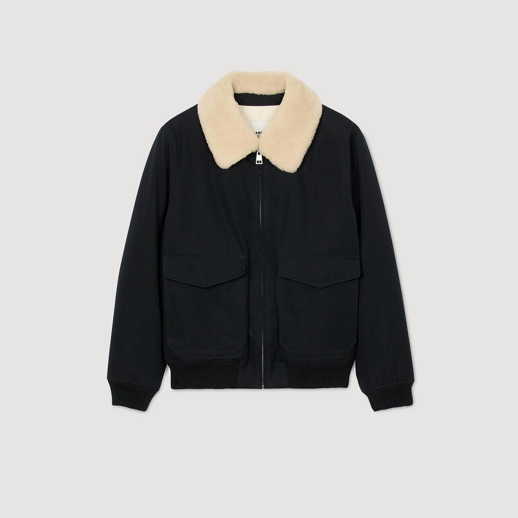 REMOVABLE COLLAR AVIATOR JACKET - 1