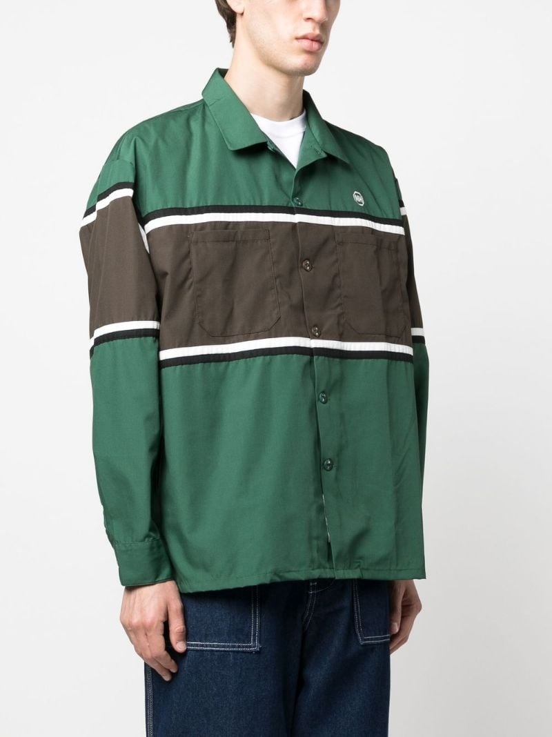 stripe-detail shirt jacket - 3