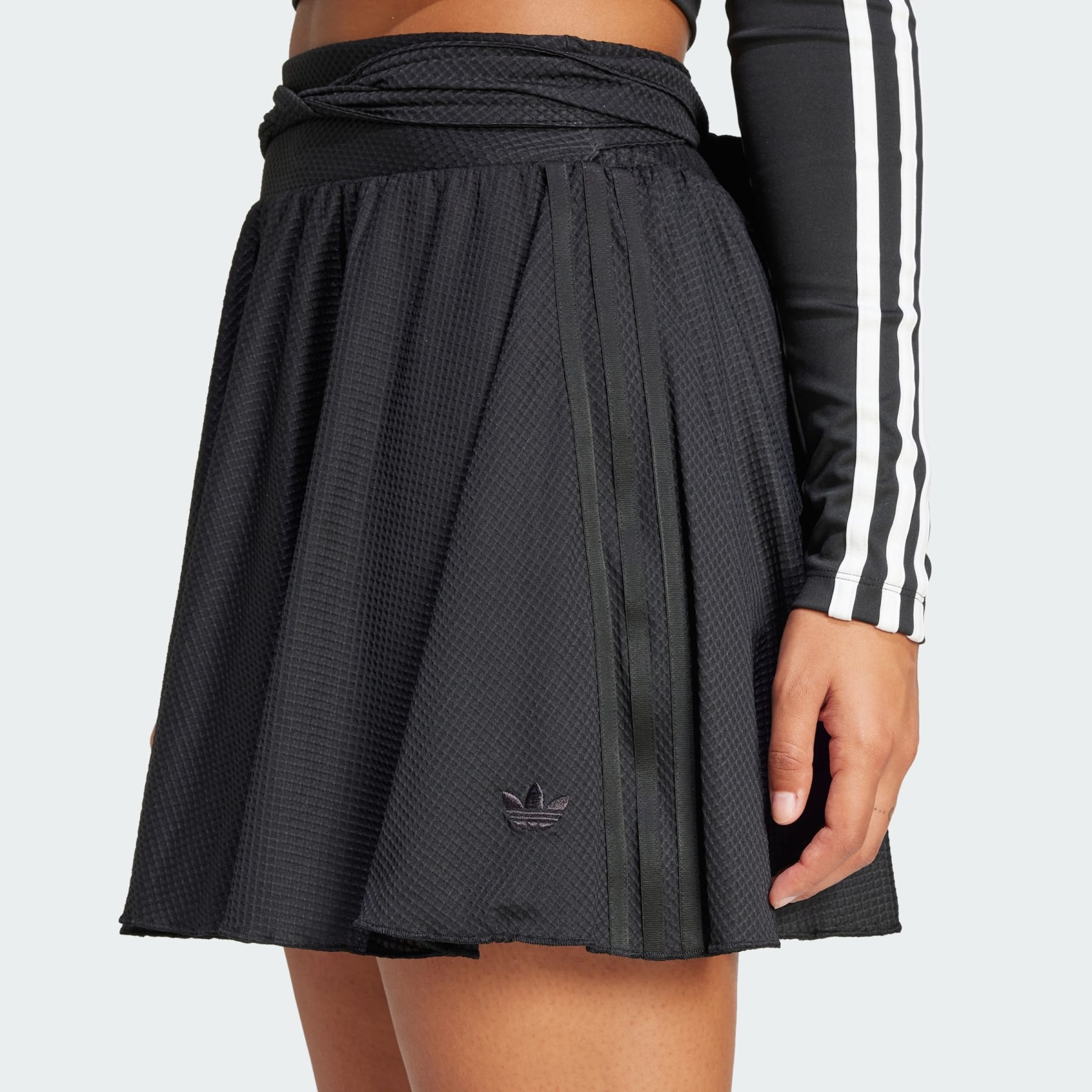 ★Adidas★ 25SS JJ3181 WRAP MINI SKIRT adidas Mesh Mini Wrap Skirt - Black | adidas Singapore