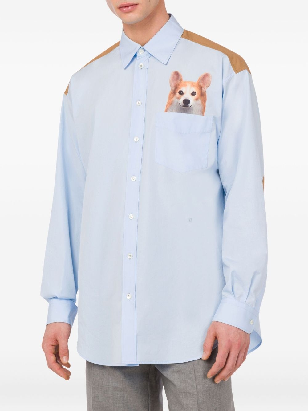 dog-motif cotton shirt - 3