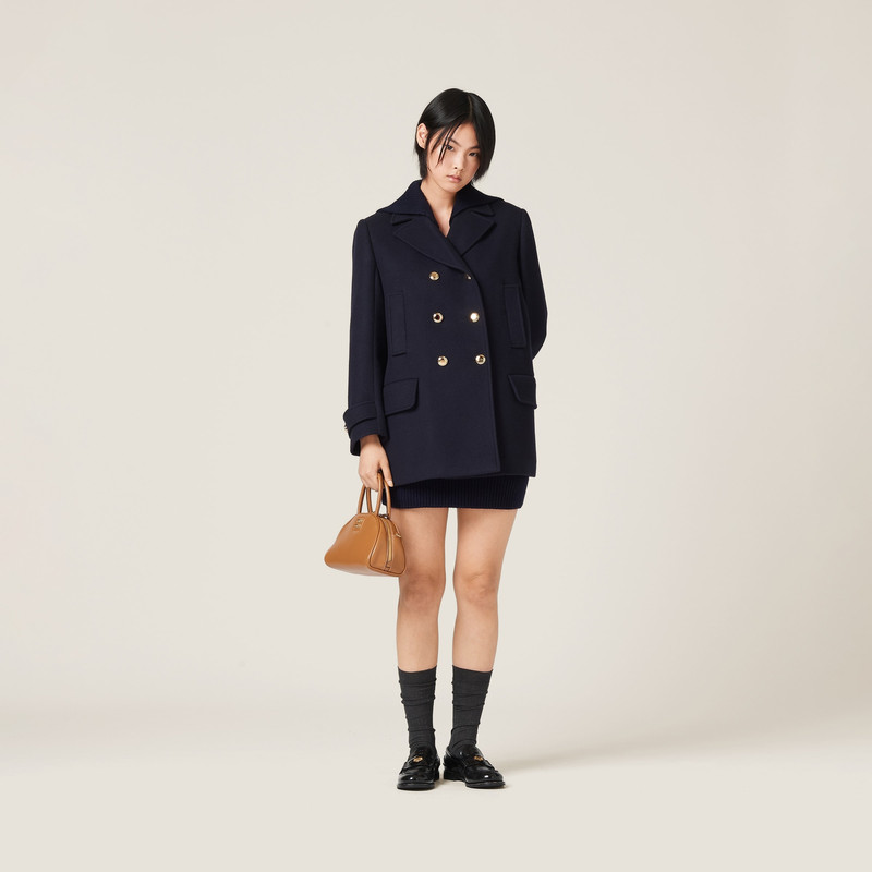Miu Miu Cloth peacoat outlook