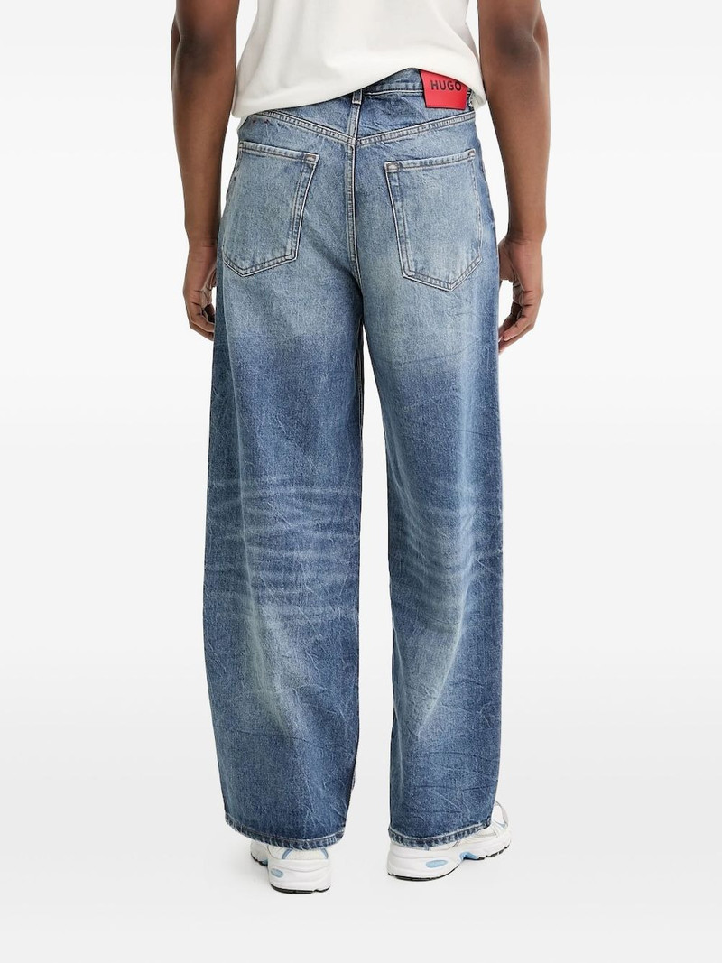 HUGO faded-wash wide-leg jeans outlook