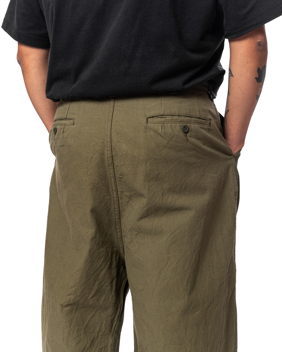Khaki Paneled Trousers HL-P011-051 - 5
