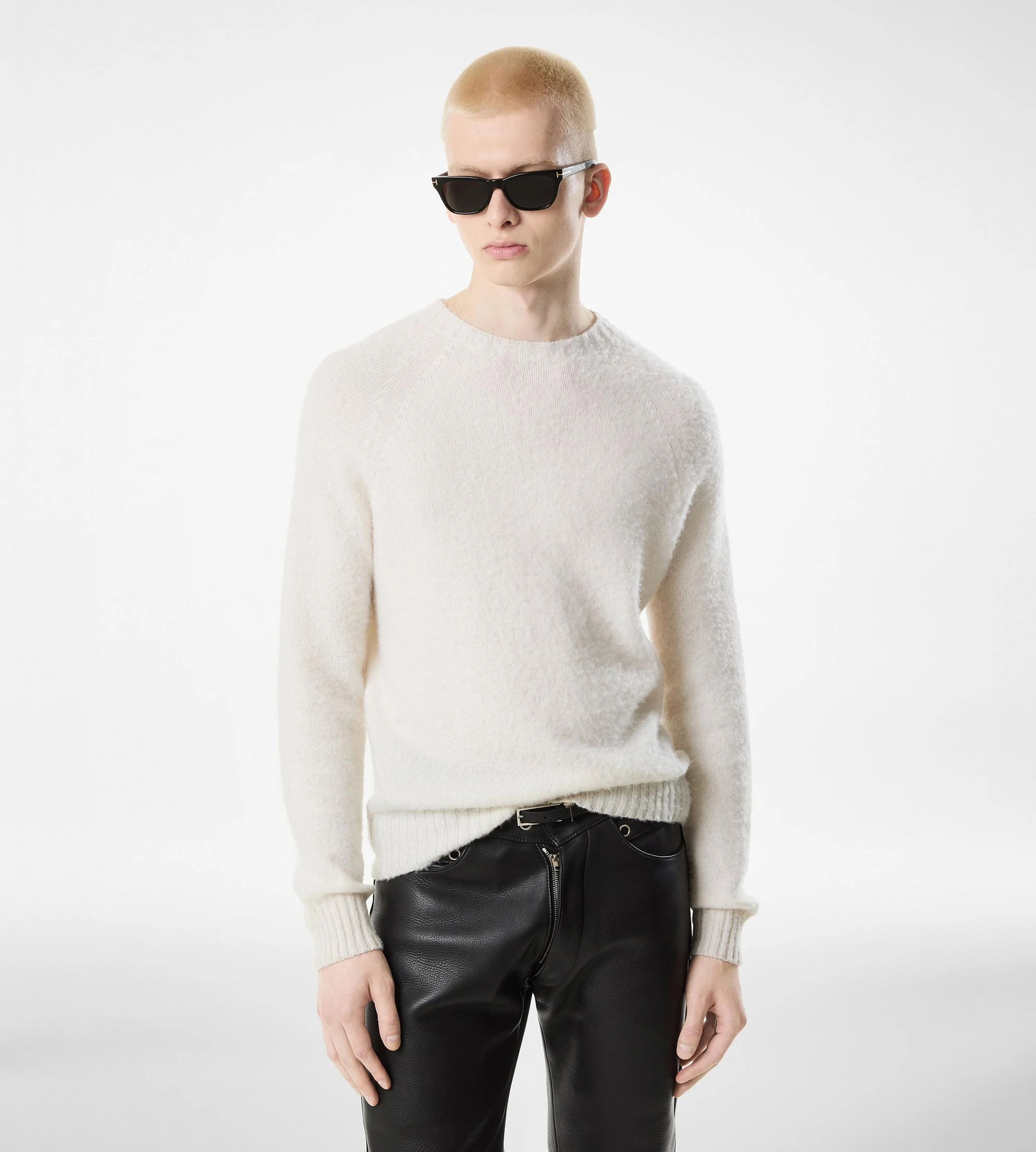 SCOTTISH TEASEL CASHMERE CREW NECK - 1