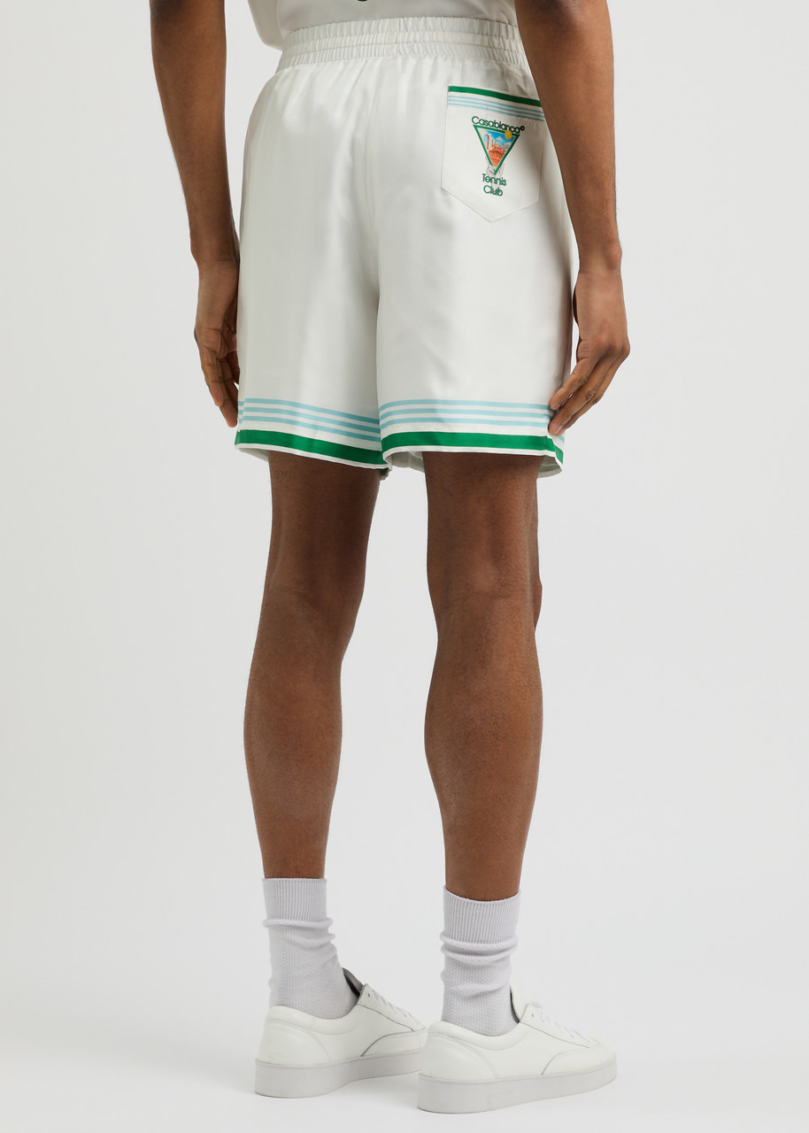 Casablanca Metaphysical Tennis Silk-satin Shorts - 3