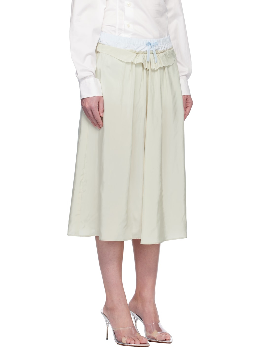 Beige 'Anonymity Of The Lining' Midi Skirt - 2