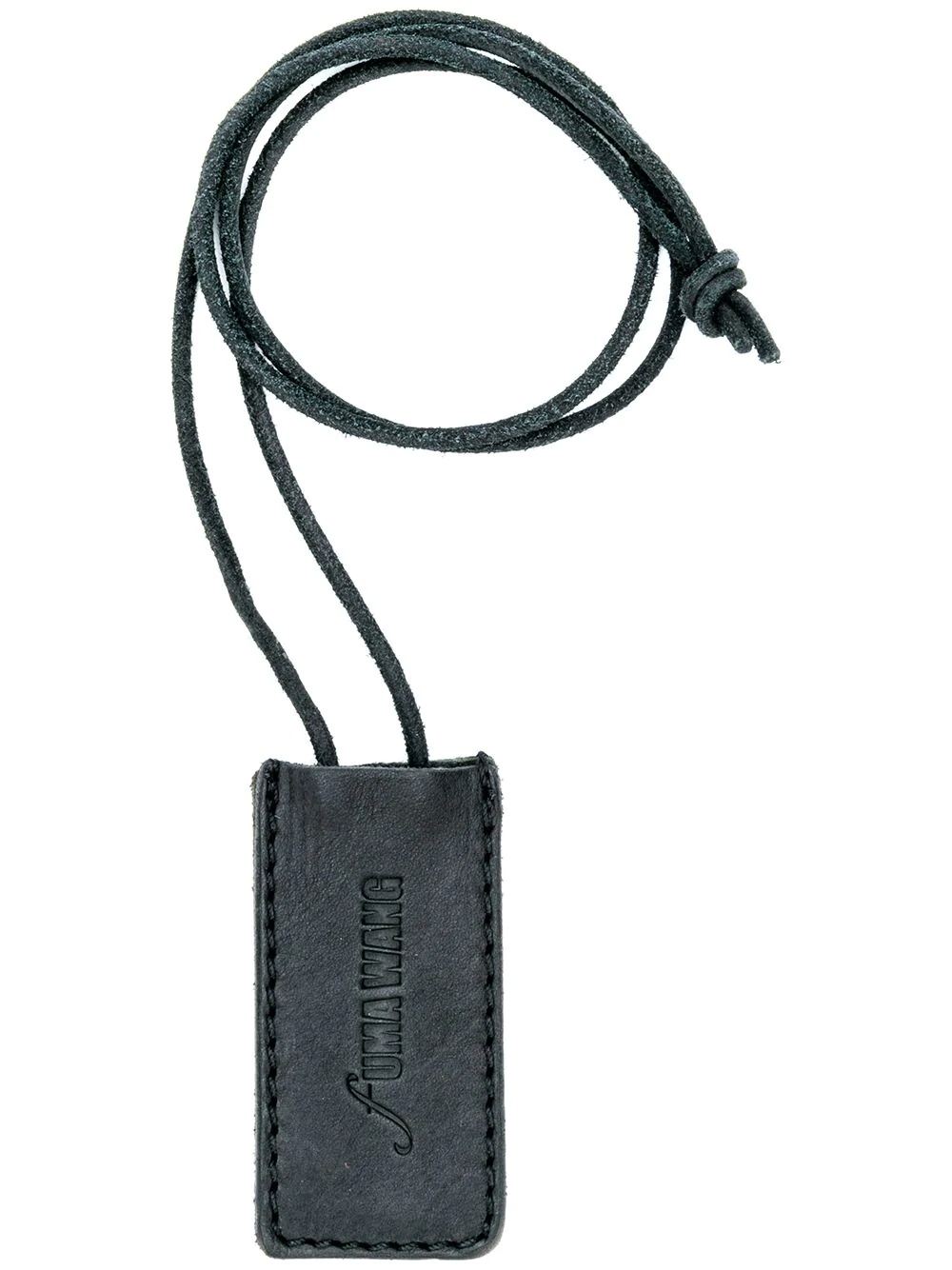 embossed logo leather tag - 1