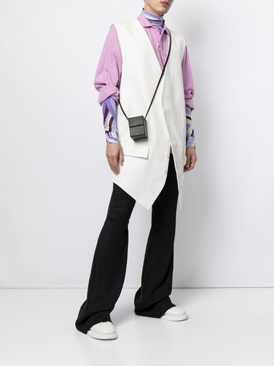 Raf Simons longline cotton waistcoat outlook