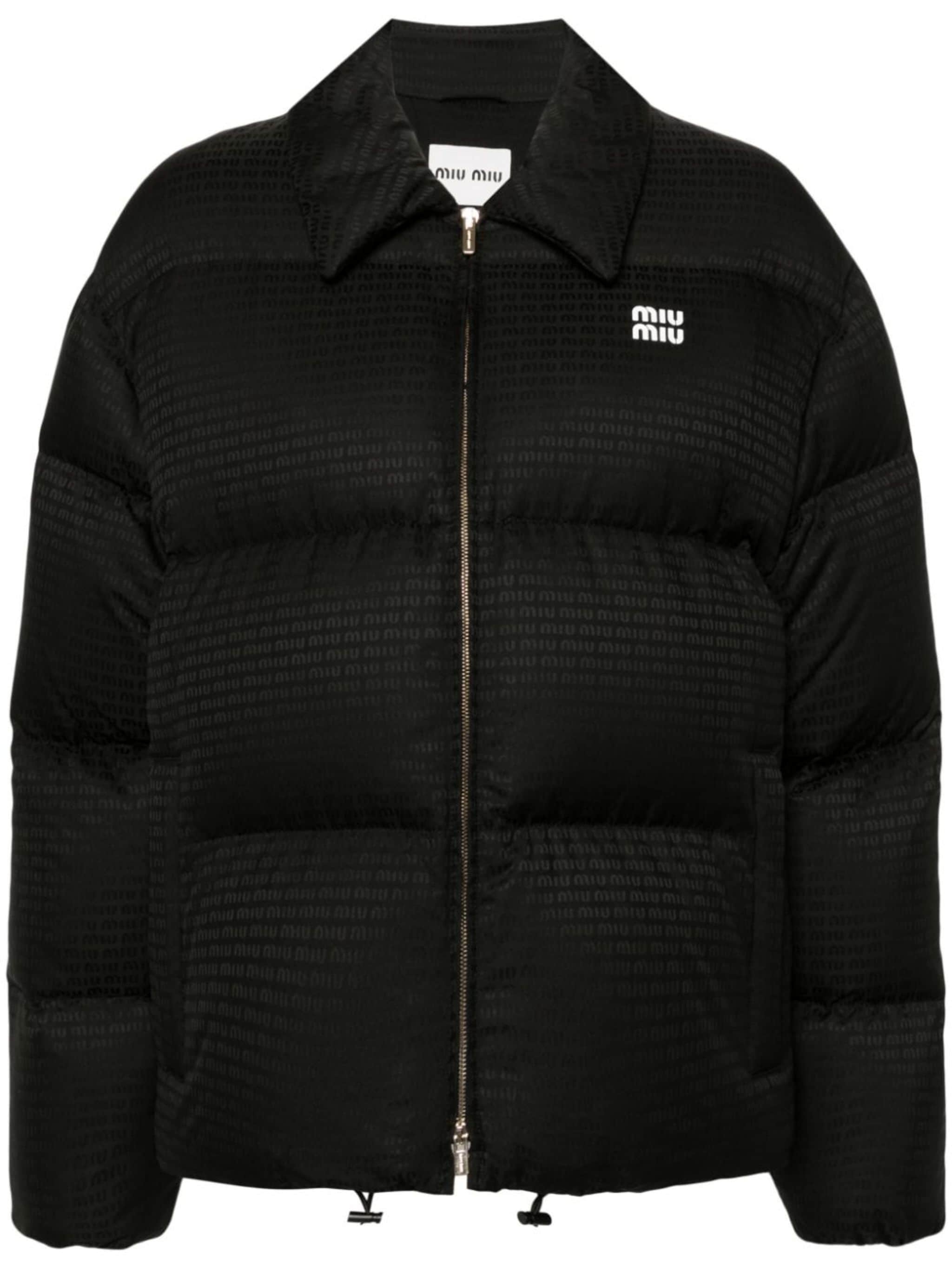 logo-appliqué puffer jacket - 1